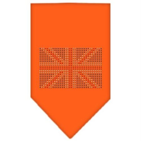 UNCONDITIONAL LOVE British Flag Rhinestone Bandana Orange Large UN813556